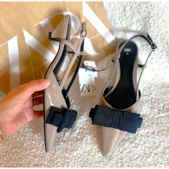 ZARA Pointed Toe Slingbacks NWT - Picture 9 of 16
